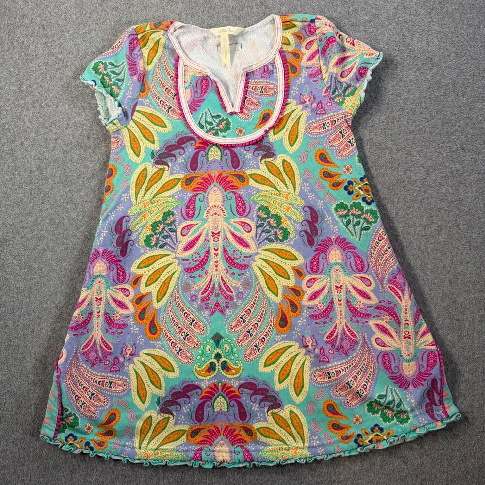 Matilda Jane Girls Size 10 Treasure Trove Swim Coverup Paisley Terry Ruffle Hem